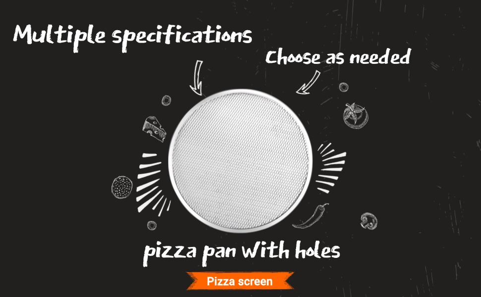 Astero 16inch Non-Stick Pizza Pan for Oven Baking Perforated Aluminum Pizza Screen for Pizza Bread and Cookies Easy to Clean & Reusable Baking Tray (3Pcs, 16