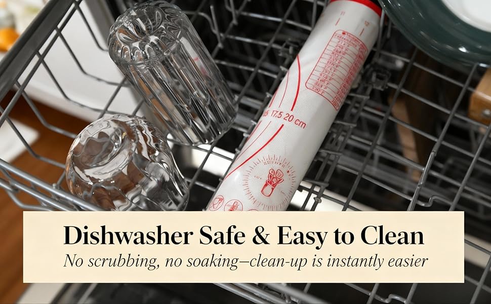 Silicone Baking Mat, Full Sheet Non-Stick Pastry & Dough Mat with Measurement Guides, Silicone Mat & Baking Essentials, 15