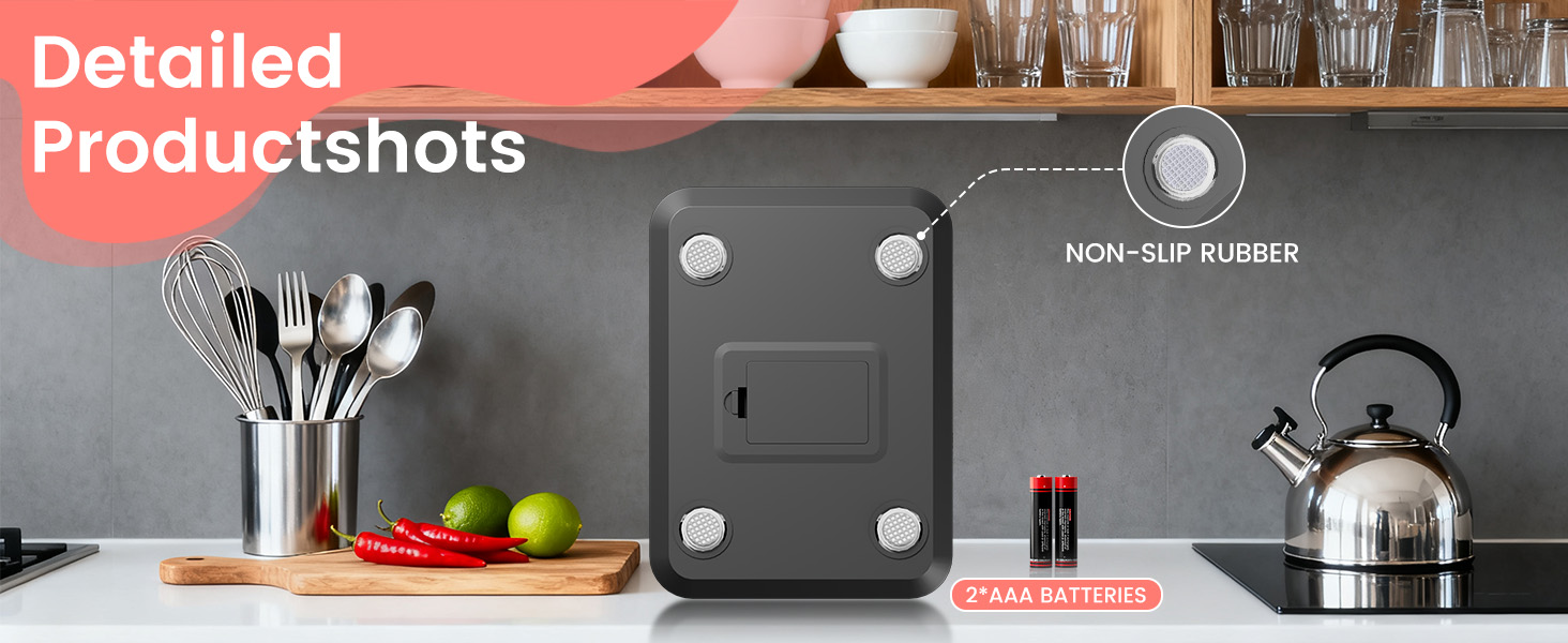 Premium Digital Kitchen Scale, Precision Accurate to 1g, Stainless Steel with LCD Display, 6 Units with Tare Function，Pink - Perfect for Baking, Cooking, and Coffee