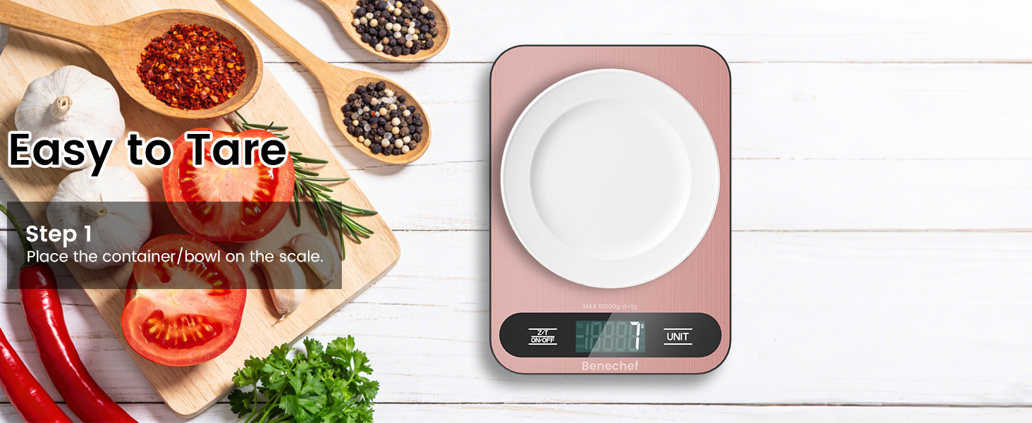 Premium Digital Kitchen Scale, Precision Accurate to 1g, Stainless Steel with LCD Display, 6 Units with Tare Function，Pink - Perfect for Baking, Cooking, and Coffee