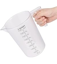 Laser-Etched Measuring Cup Set, 8 oz & 16 oz Clear Plastic Liquid Measuring Cups, Permanent oz/cup/Tbsp/mL Markings, Food-Grade for Baking & Cooking