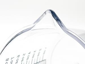 Laser-Etched Measuring Cup Set, 8 oz & 16 oz Clear Plastic Liquid Measuring Cups, Permanent oz/cup/Tbsp/mL Markings, Food-Grade for Baking & Cooking