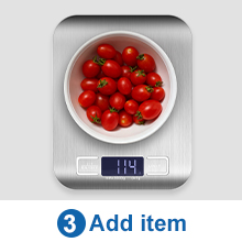 Food Scale, Digital Kitchen Scale with 0.1g Accuracy, 11lb/22lb Capacity & Backlit LCD, Stainless Steel Tare Scale for Baking, Cooking and Meal Prep, 5.5x7x0.6 Inches (Batteries Included)