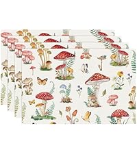 Bonhause Spring Floral Placemats Set of 4, 12x18 Inch Garden Flowers Birds Seasonal Summer Kitchen Dining Table Mats Washable Place Mats for Indoor Outdoor Home Party Decor