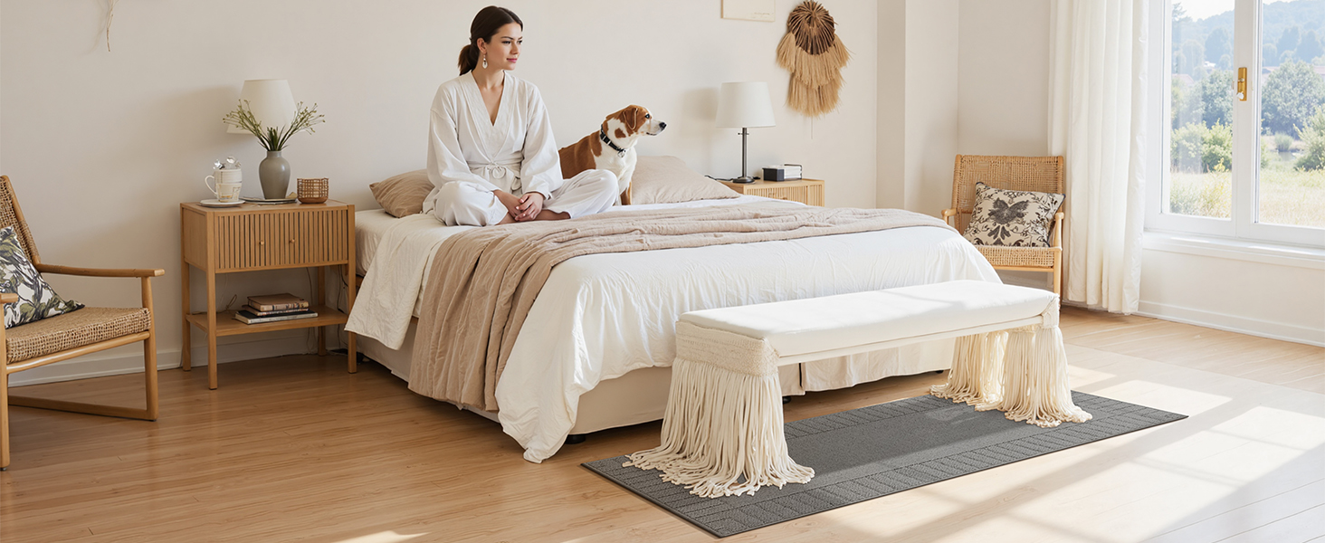 Pauwer Kitchen Mats for Floor 3 Piece Set Non Slip Kitchen Rugs Washable Farmhouse Kitchen Floor Mats Thick Long Area Rug Carpet Runner for Hallway Entryway Laundry Bathroom, Grey