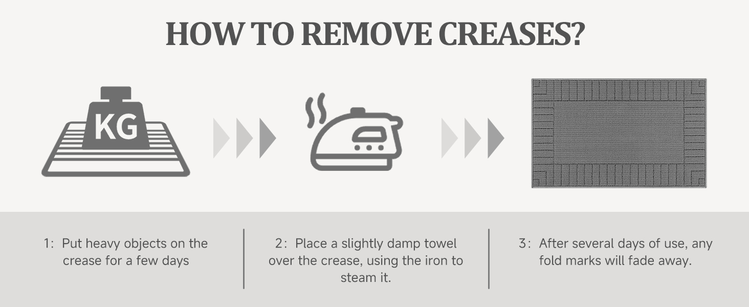 Pauwer Kitchen Mats for Floor 3 Piece Set Non Slip Kitchen Rugs Washable Farmhouse Kitchen Floor Mats Thick Long Area Rug Carpet Runner for Hallway Entryway Laundry Bathroom, Grey