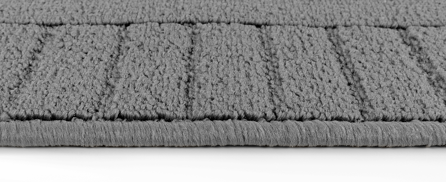 Pauwer Kitchen Mats for Floor 3 Piece Set Non Slip Kitchen Rugs Washable Farmhouse Kitchen Floor Mats Thick Long Area Rug Carpet Runner for Hallway Entryway Laundry Bathroom, Grey