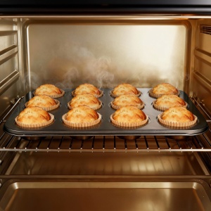 2 Pack Muffin Pan Set,12 Cup Nonstick Carbon Steel Cupcake Pan with 100 Liners,Standard Muffin Tin for Cupcakes and Baking Supplies