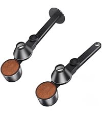 Coffee Scoop 2Tbsp & 51mm Espresso Tamper - BPA-Free PCTG Scoop Funnel, Fits K-Cups, Precise Measuring for Coffee/Protein/Powder/Hot Cocoa & Formula Dispensers (Black 1Pack)