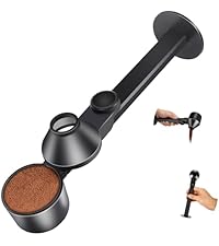Coffee Scoop 2Tbsp & 51mm Espresso Tamper - BPA-Free PCTG Scoop Funnel, Fits K-Cups, Precise Measuring for Coffee/Protein/Powder/Hot Cocoa & Formula Dispensers (Black 1Pack)