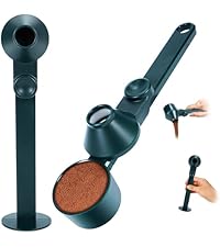 Coffee Scoop 2Tbsp & 51mm Espresso Tamper - BPA-Free PCTG Scoop Funnel, Fits K-Cups, Precise Measuring for Coffee/Protein/Powder/Hot Cocoa & Formula Dispensers (Black 1Pack)