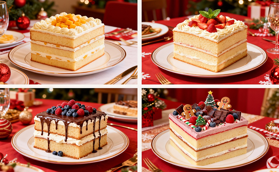 Roicaholy Square Angel Food Cake Pan with Removable Bottom, 9.5 Inch Aluminum Alloy Tube Pan with Cooling Feet, 24-Cup Capacity for Chiffon and Sponge Cakes