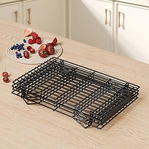 4PCS Cooling Racks for Cooking and Baking, Collapsible 4 Tiers 10