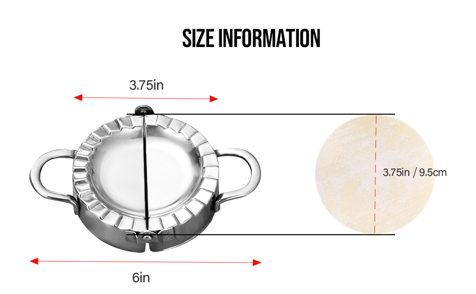 Stainless Steel Dumpling Ravioli Maker Press,2 Pack Pierogi Mold - Wonton Mould, Easy-tool for Dumpling Wrapper Dough Stamp Cutter Pastry Pie Making (2 pcs dumpling maker)