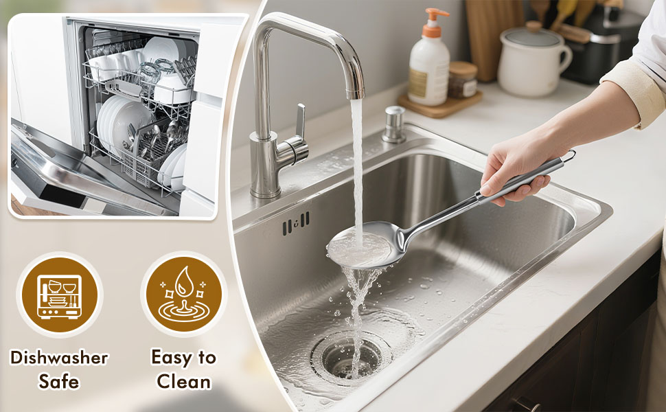 8 Pcs Cooking Utensils Set, Stainless Steel Kitchen Utensils, Heat Resistant Metal Kitchen Tools Include Solid & Slotted Spatula, Serving Spoon, Ladle, Pasta Server,Potato Maseher, Egg Whisk, Silver