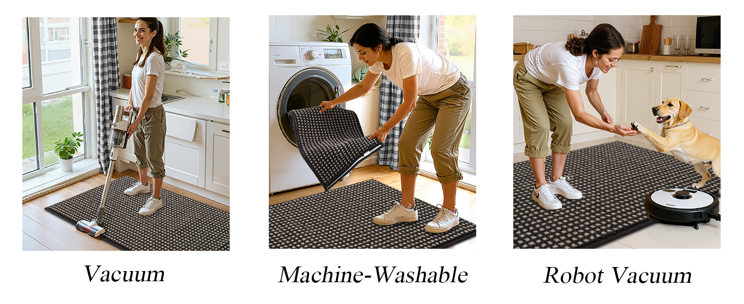 Kitchen Rugs,Non Slip Absorbent Kitchen Mats for Floor-Thick Stain Resistant Washable Kitchen Floor Mat Runner Carpet for Hallways,Entryway,Laundry Room,Sink(17