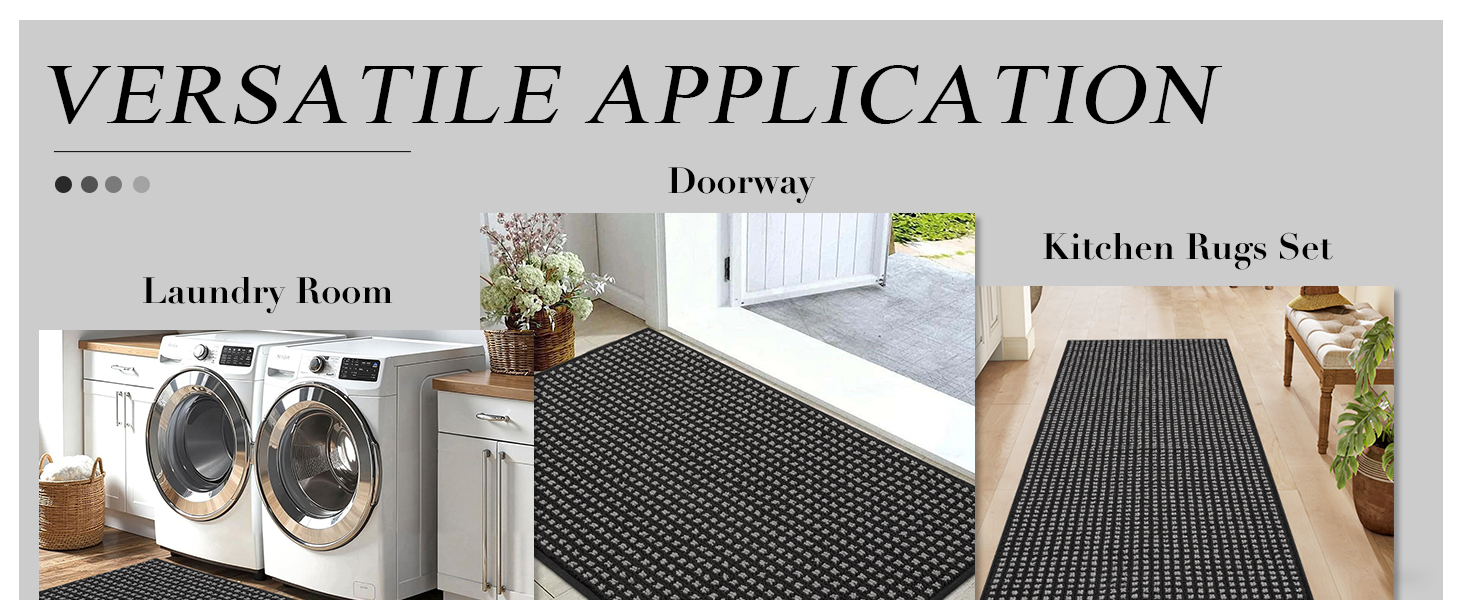 Kitchen Rugs,Non Slip Absorbent Kitchen Mats for Floor-Thick Stain Resistant Washable Kitchen Floor Mat Runner Carpet for Hallways,Entryway,Laundry Room,Sink(17