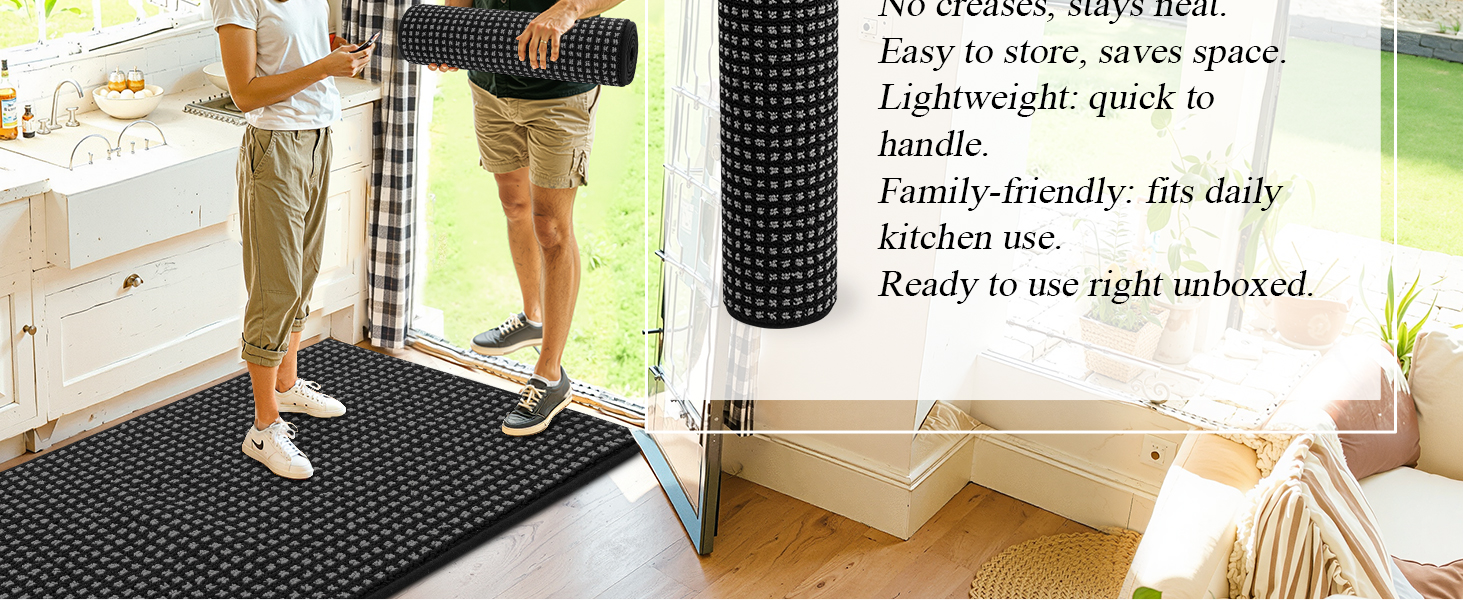 Kitchen Rugs,Non Slip Absorbent Kitchen Mats for Floor-Thick Stain Resistant Washable Kitchen Floor Mat Runner Carpet for Hallways,Entryway,Laundry Room,Sink(17