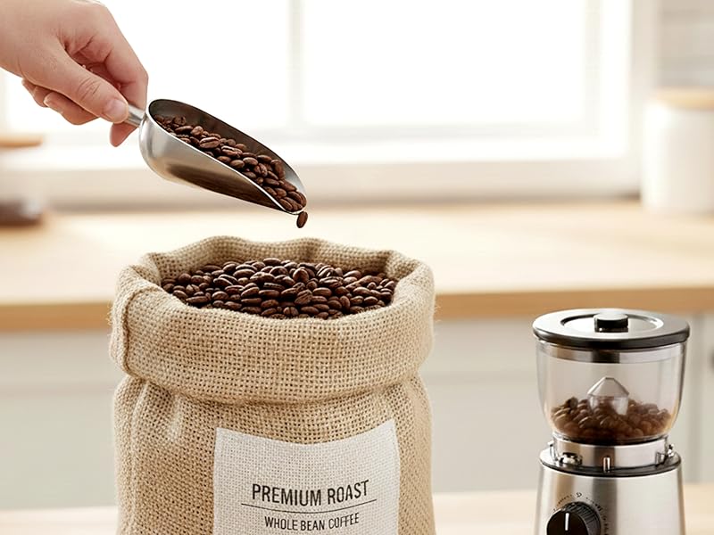 Amazing Abby - Elsa - 38-Ounce Aluminum Ice Scoops (Set of 2), Cast Aluminum Utility Scoops, Food-Grade, Good for Home and Commercial Use, NOT Dishwasher-Safe, Hand-Wash Recommended