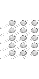 20 Pack 6 Inch Stainless Steel Cocktail Strainer for Drinks, Bar Bartender Strainers, Stainless Steel cocktail Filter for Home Bar, Bartender