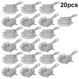 20 Pack 6 Inch Stainless Steel Cocktail Strainer for Drinks, Bar Bartender Strainers, Stainless Steel cocktail Filter for Home Bar, Bartender