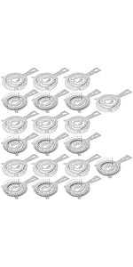 20 Pack 6 Inch Stainless Steel Cocktail Strainer for Drinks, Bar Bartender Strainers, Stainless Steel cocktail Filter for Home Bar, Bartender