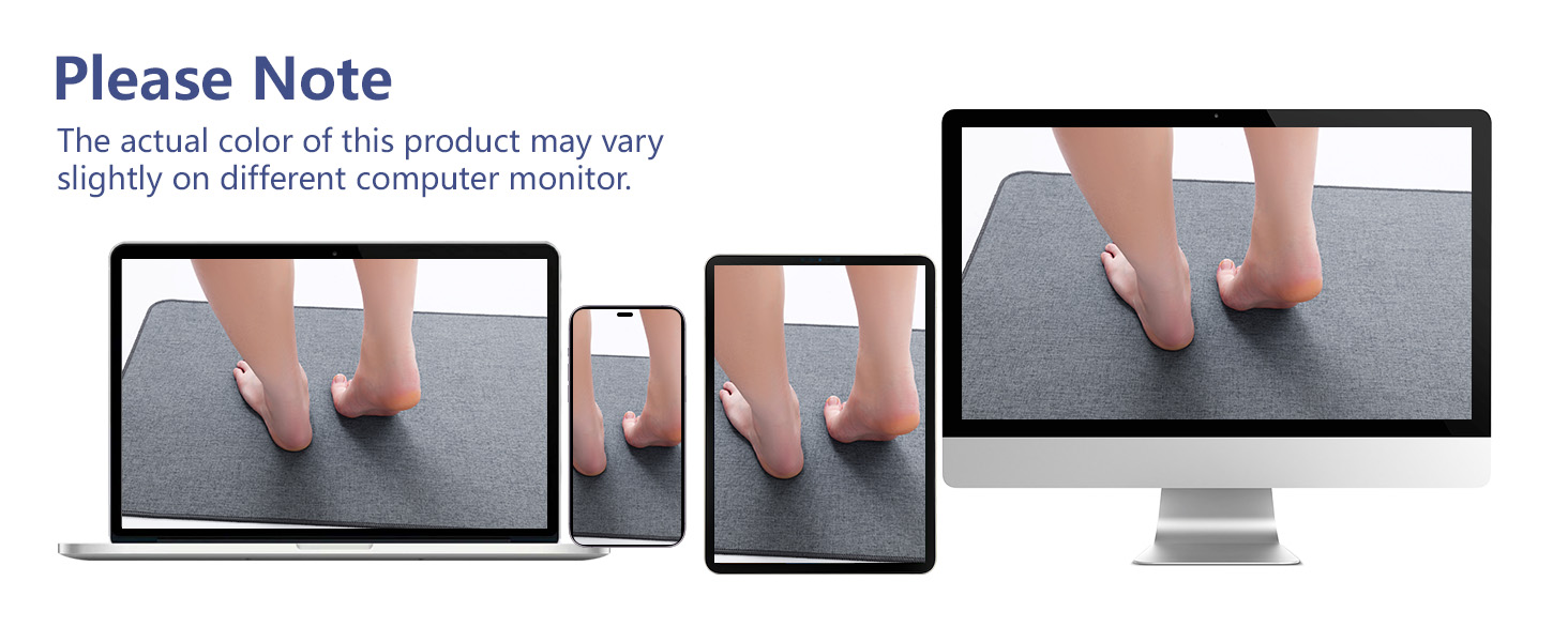 Non Slip Kitchen Mat Rugs Sets of 2, Rubber Backing Linen-Like Thin Kitchen Mats for Floor 2 Piece Kitchen Runner Rug Washable Absorbent Standing Sink Mat, Dark Gray 17