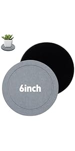 Azhou 6Pcs Absorbent Diatomaceous Earth Coasters Set with Holder - 4 Inch Quick-Dry Stone Coasters with Scratch-Resistant Surface & Velvet Base, Reusable Home Decor for Coffee Bar, Office Desk