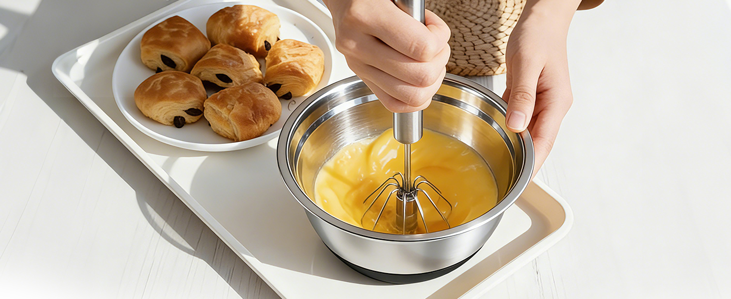 Stainless Steel Mixing Bowls Set with Lids & Silicone Base - 7-Piece Kitchen Gadgets Includes Colander, Grater, Egg Separator, Whisk - Nesting Bowls (1.5, 2, 2.5, 4.5 QT), Dishwasher Safe, Black