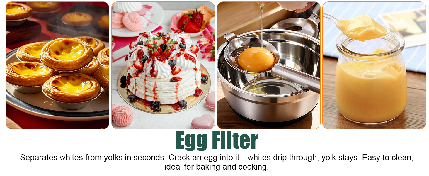 Stainless Steel Mixing Bowls Set with Lids & Silicone Base - 7-Piece Kitchen Gadgets Includes Colander, Grater, Egg Separator, Whisk - Nesting Bowls (1.5, 2, 2.5, 4.5 QT), Dishwasher Safe, Black