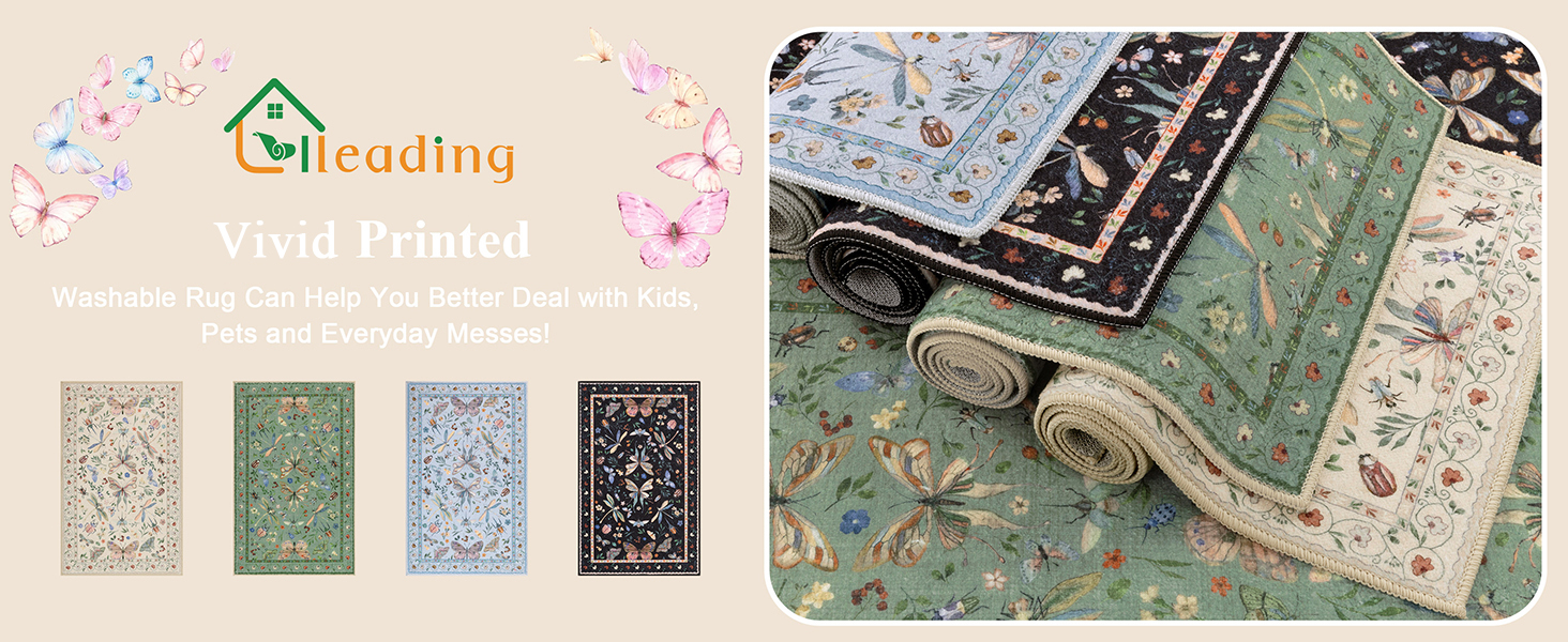 Ileading Kitchen Rugs Sets of 2, Non Slip Washable Kitchen Mats for Floor, Stain Resistant Farmhouse Floor Mat Carpet Runner for Kitchen Sink Office Laundry Hallway, Beige 20