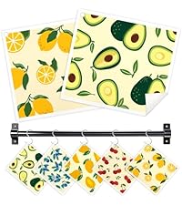 Swedish Dishcloths for Kitchen, 5 Pack Funny Chicken Reusable Paper Towels with 3 Hooks, Washable Dish Cloth Set, Absorbent Cleaning Cloth for Washing Dishes Housewarming Gifts for Friend