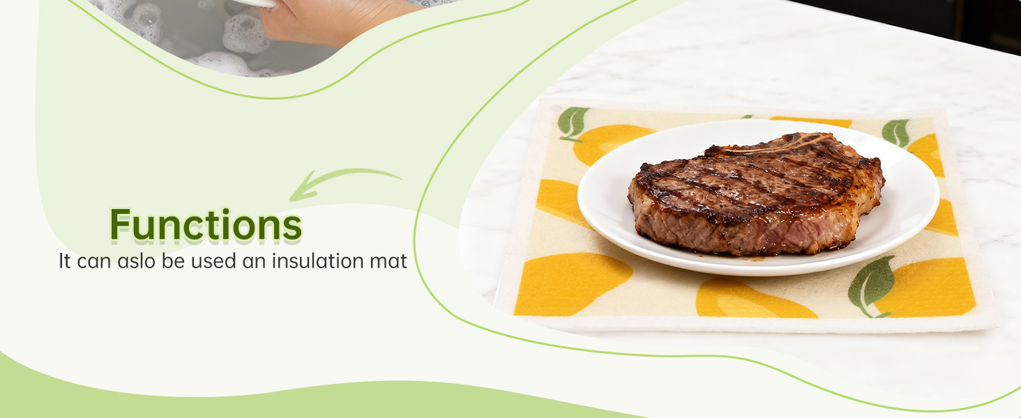 Swedish Dishcloths for Kitchen, 5 Pack Funny Chicken Reusable Paper Towels with 3 Hooks, Washable Dish Cloth Set, Absorbent Cleaning Cloth for Washing Dishes Housewarming Gifts for Friend