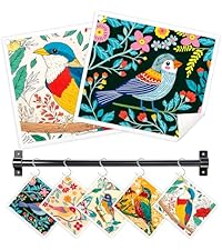 Swedish Dishcloths for Kitchen, 5 Pack Funny Chicken Reusable Paper Towels with 3 Hooks, Washable Dish Cloth Set, Absorbent Cleaning Cloth for Washing Dishes Housewarming Gifts for Friend