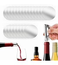 30-Pack Disposable Wine Pouring Discs, 3-Inch Individually Wrapped Anti-Drip Liquor Pour Spouts for Wine & Spirit Bottles, Single-Use Design Prevents Flavor Transfer