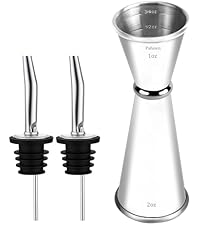 Pafusen Olive Oil Pour Spout with Adapters, Oils Pourer for Olive Oil Dispenser Bottle, Easily Turn Your Bottles into Dispensers for Liquor,Oils,Bottle Pourers (Sliver, 3 Pack Pour +Adapters)