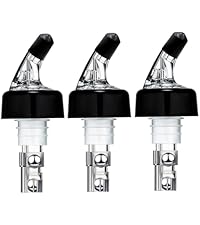 Pafusen Olive Oil Pour Spout with Adapters, Oils Pourer for Olive Oil Dispenser Bottle, Easily Turn Your Bottles into Dispensers for Liquor,Oils,Bottle Pourers (Sliver, 3 Pack Pour +Adapters)