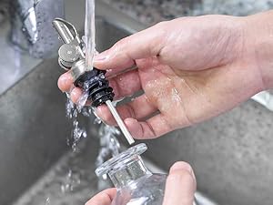 Pafusen Olive Oil Pour Spout with Adapters, Oils Pourer for Olive Oil Dispenser Bottle, Easily Turn Your Bottles into Dispensers for Liquor,Oils,Bottle Pourers (Sliver, 3 Pack Pour +Adapters)