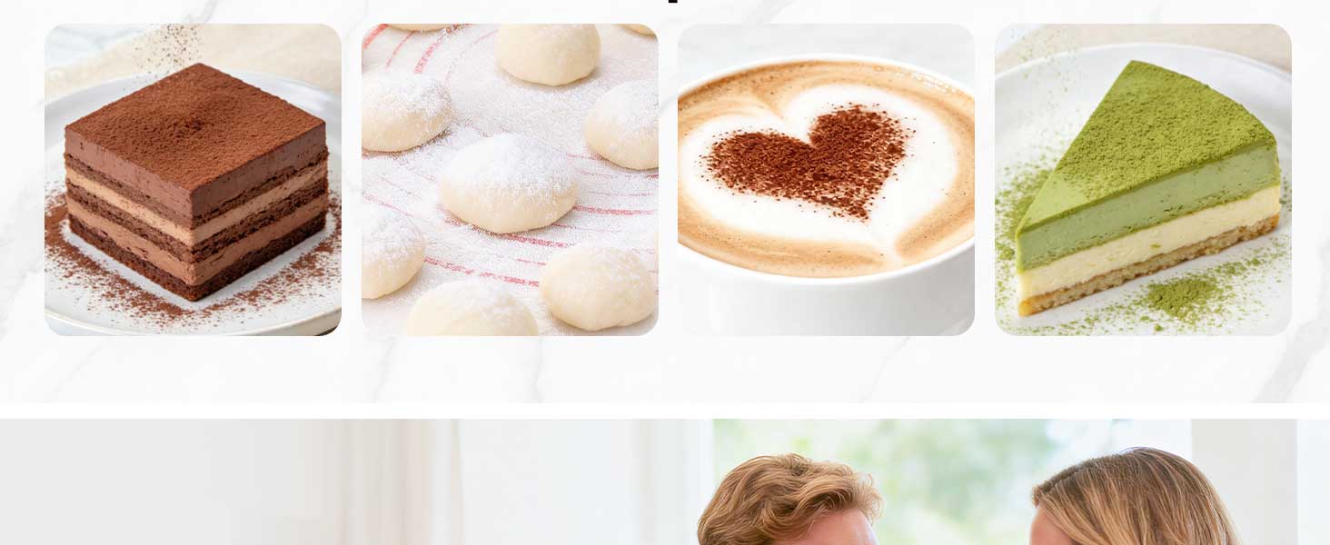 Flour Duster for Baking, Stainless Steel flour sifter with One-Handed Spring Handle, Fine Mesh Baking Dusting Wand for Powdered Sugar, Cocoa, Spices, Even Sprinkle