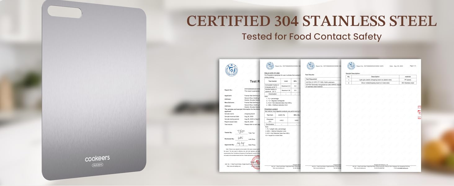 Stainless Steel Cutting Board Set of 2-13.5" x 10" Upgraded Ultra-Thin Double Sided Chopping Board, Non-porous & Odor-resistant, Food Grade Kitchen Cutting Boards, Dishwasher Safe