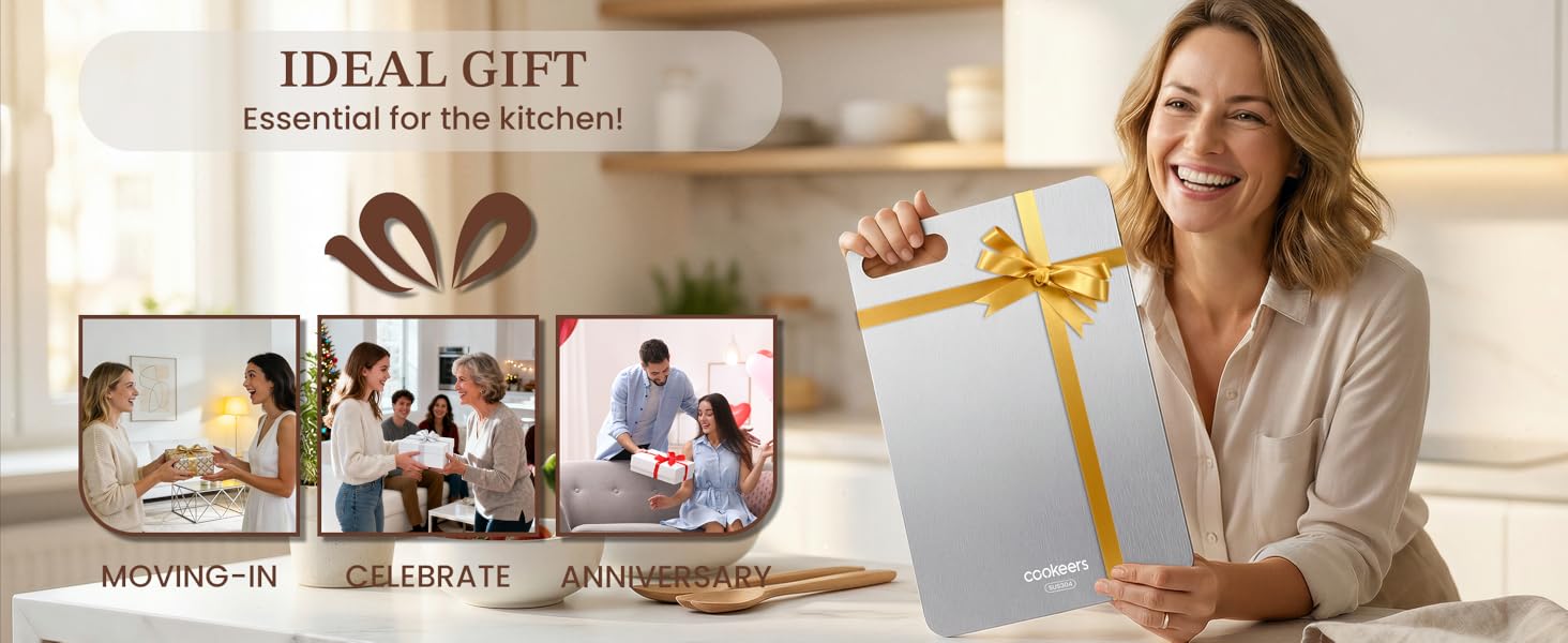 Stainless Steel Cutting Board Set of 2-13.5" x 10" Upgraded Ultra-Thin Double Sided Chopping Board, Non-porous & Odor-resistant, Food Grade Kitchen Cutting Boards, Dishwasher Safe