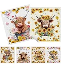 Swedish Dishcloths for Kitchen, 6 Pack Garden Plant Swedish Dish Cloths Reusable Washable Absorbent Kitchen Towel Gifts for Plant Lovers Gardeners Birthday Housewarming