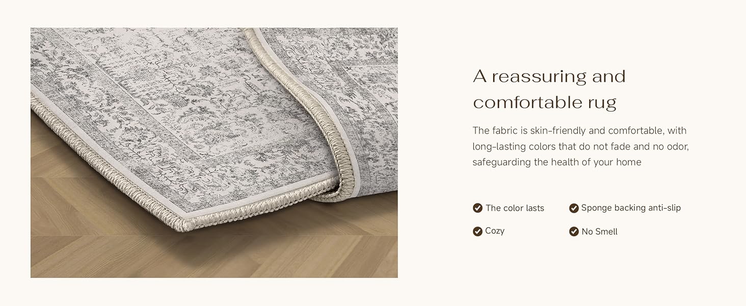 HUGEAR Grey Kitchen Rug Sets 3 Piece 20x32/20x48/20x59 Inch Vintage Distressed Entryway Washable Kitchen Mats Floor Carpet Non Slip Runner Rugs for Hallway Laundry Sink Bathroom