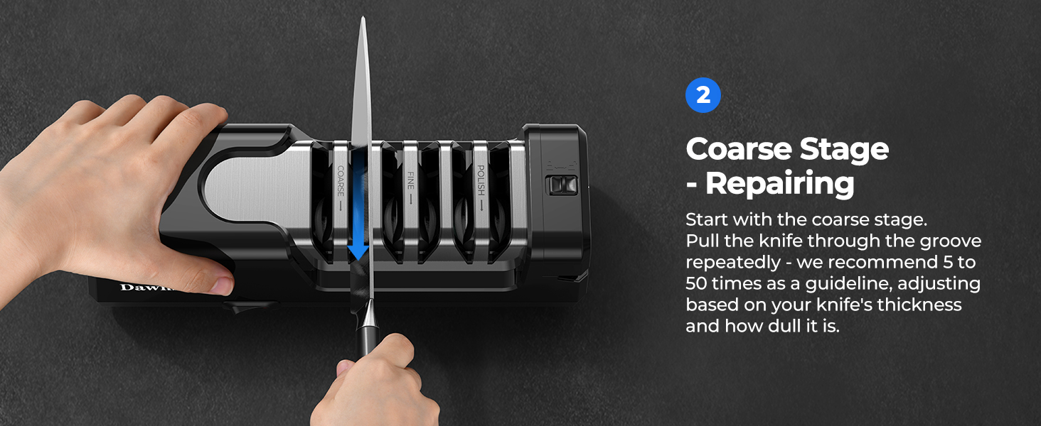 Electric Knife Sharpener, Precise 20° Diamond Knife Sharpener for Kitchen Knives, Quick Repairing in 40 Seconds, with Metal Dust Collection Box & Special Port for Scissors, Black