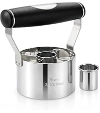 English Muffin Rings 4 Inch, Stainless Steel Crumpet Rings, Double Rolled Metal Rings Molds for Baking Cookie, Round Egg, Cake, Circles Tart Crust, Pancake, Hamurger Bun, Pastry Dessert Food