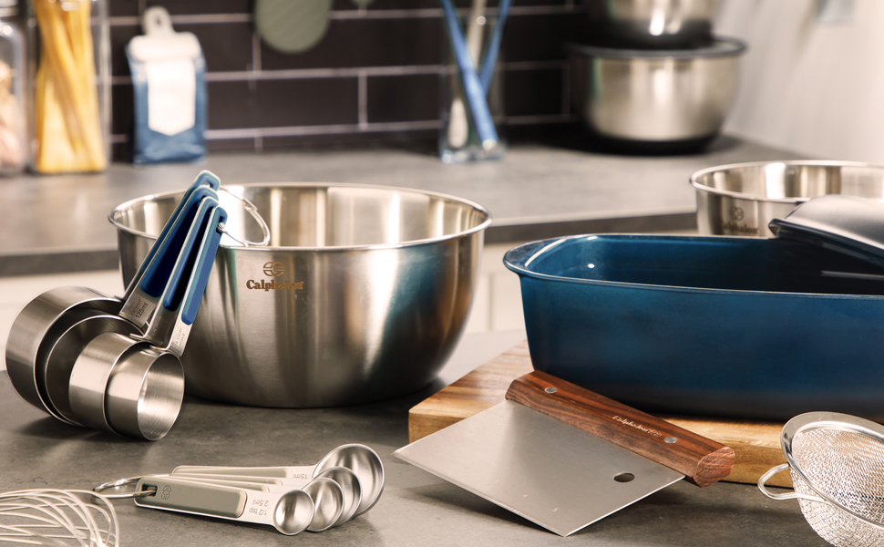 Calphalon Prime Stainless Steel Kitchen Slotted Spaghetti Pasta Server