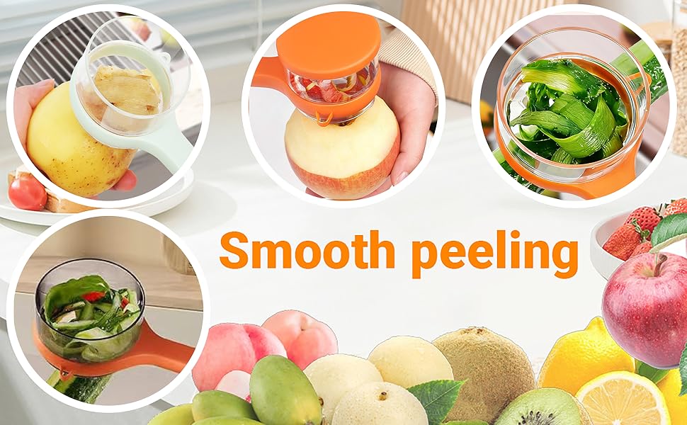 2PCS Upgrade Fruit Vegetable Peeler with Catcher, 2026 New Special Potato Peelers for Kitchen, Double-Sided Stainless Steel Apple Peeler with Box Storage