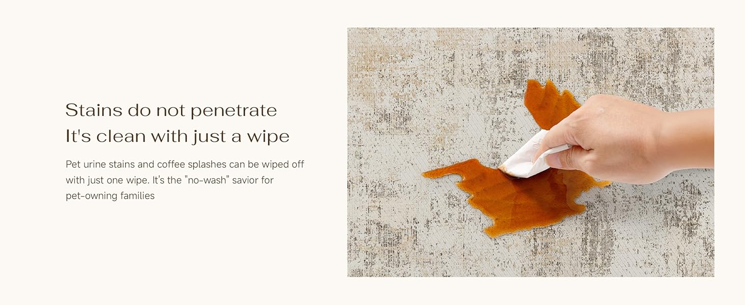 Kitchen Mats for Floor Set of 2 Anti Fatigue Waterproof Kitchen Rug Beige Grey Abstract Cushioned Non-Slip Kitchen Mats Comfort Standing Neutral Mat for Sink Laundry Office 17.3