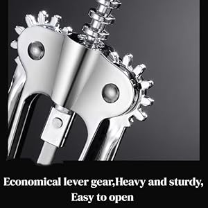 Homestia Silver Skull Skeleton Corkscrew Wine Bottle Opener - Gothnic Horror Lever Corkscrew - Unique Halloween Wine Accessory Gift for Men & Wine Lovers