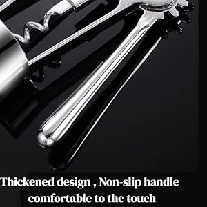 Homestia Silver Skull Skeleton Corkscrew Wine Bottle Opener - Gothnic Horror Lever Corkscrew - Unique Halloween Wine Accessory Gift for Men & Wine Lovers